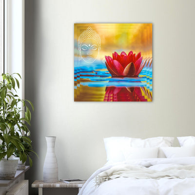 Flowers Buddha Poster