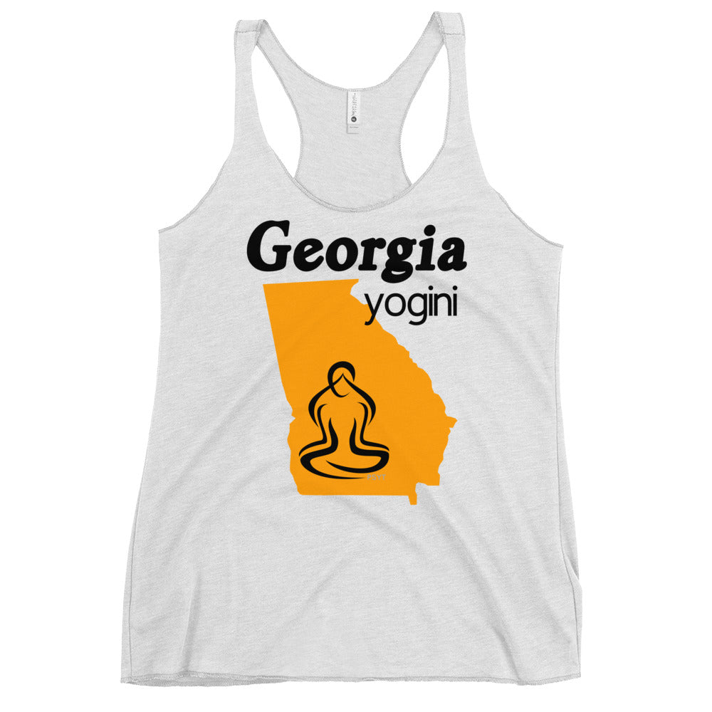 Georgia Map Yogini White Tank Top