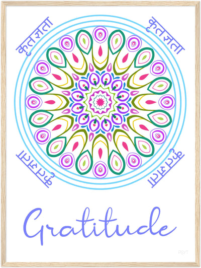 Gratitude - Inspirational Series 1 Wood Frame