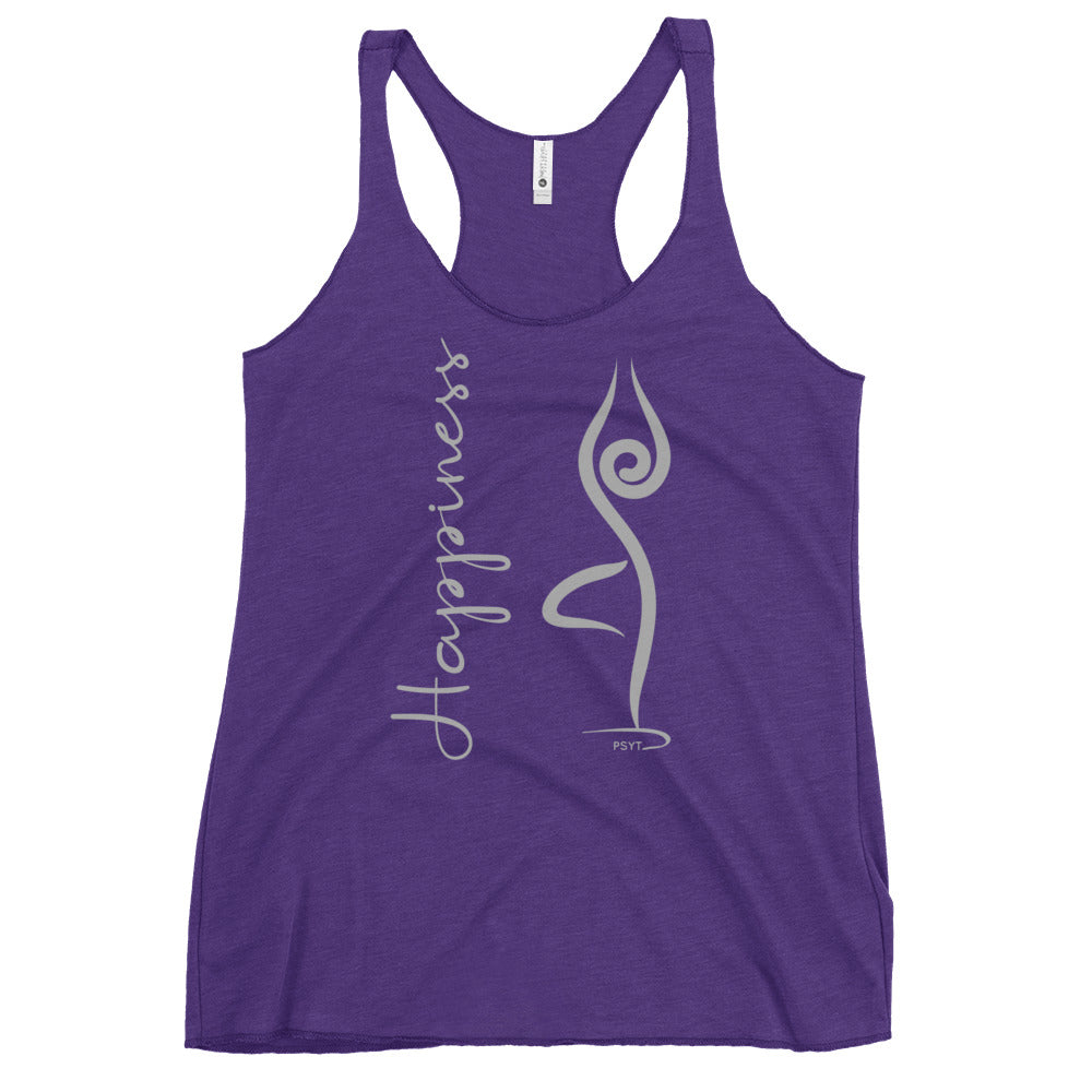 Happiness Inspiration Tree Pose Racerback Tank Top