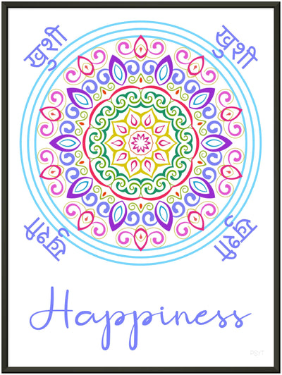 Happiness - Inspirational Series 1 Metal Frame