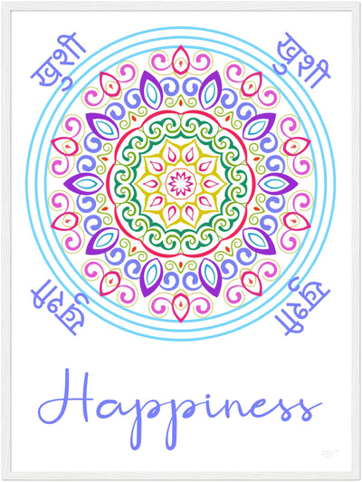 Happiness - Inspirational Series 1 Wood Frame