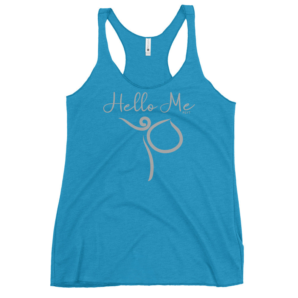 Hello Me Inspiration Dance Pose Racerback Tank Top