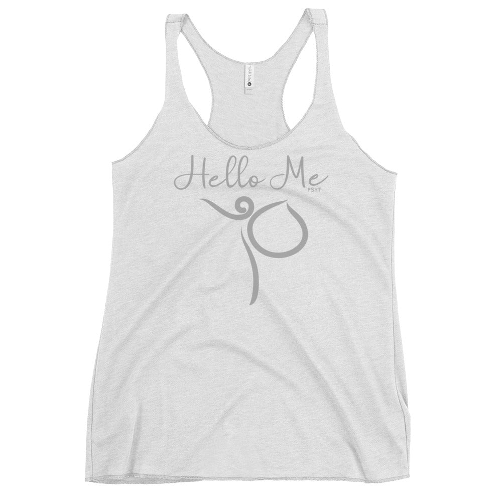 Hello Me Inspiration Dance Pose Racerback Tank Top