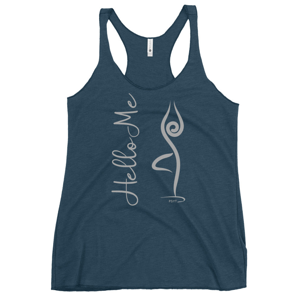 Hello Me Inspiration Tree Pose Racerback Tank Top