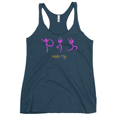 Hello Me Yoga Routine Racerback Tank Top