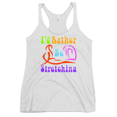 I'd Rather Be Stretching Retro Groovy Racerback Tank Top