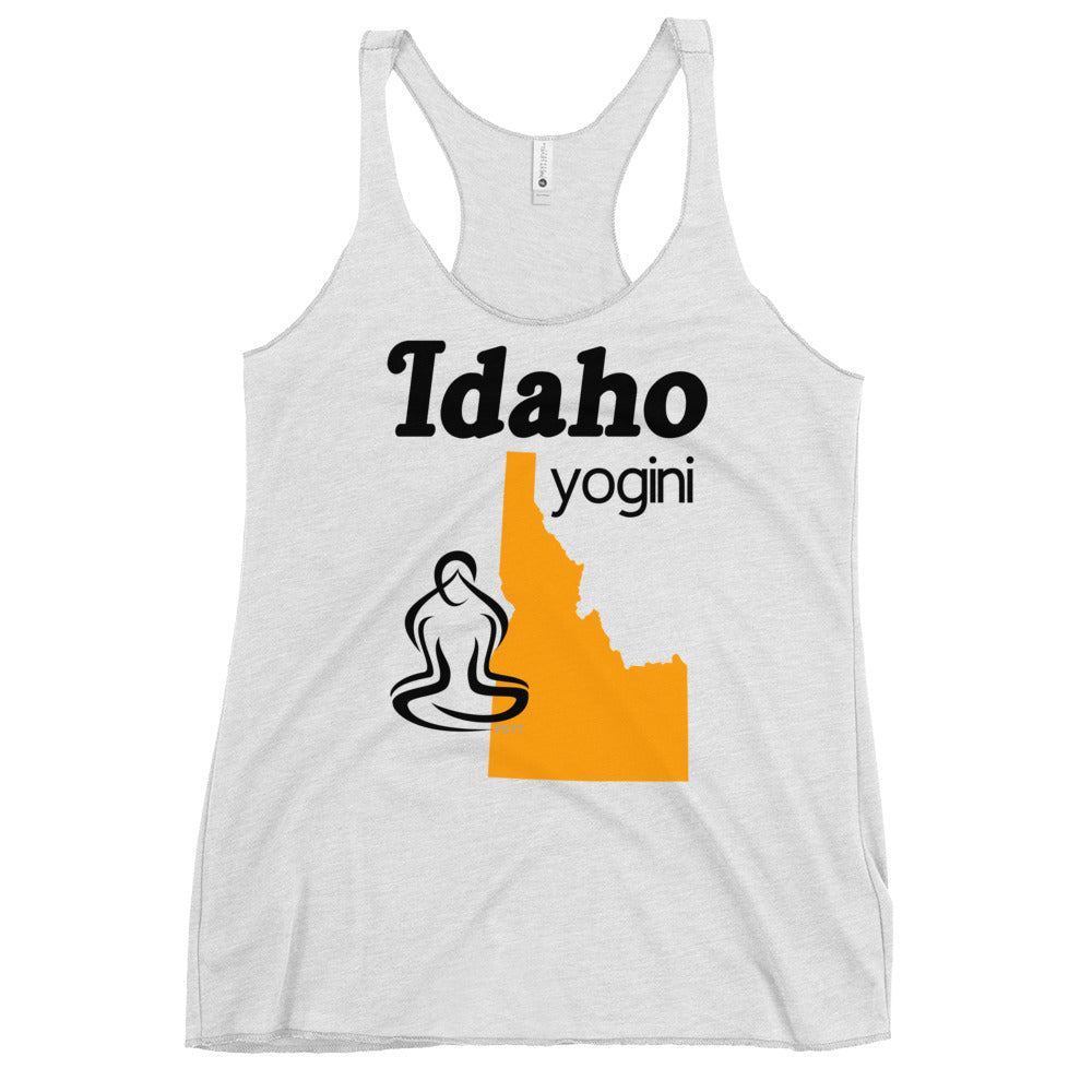 Idaho Map Yogini White Tank Top