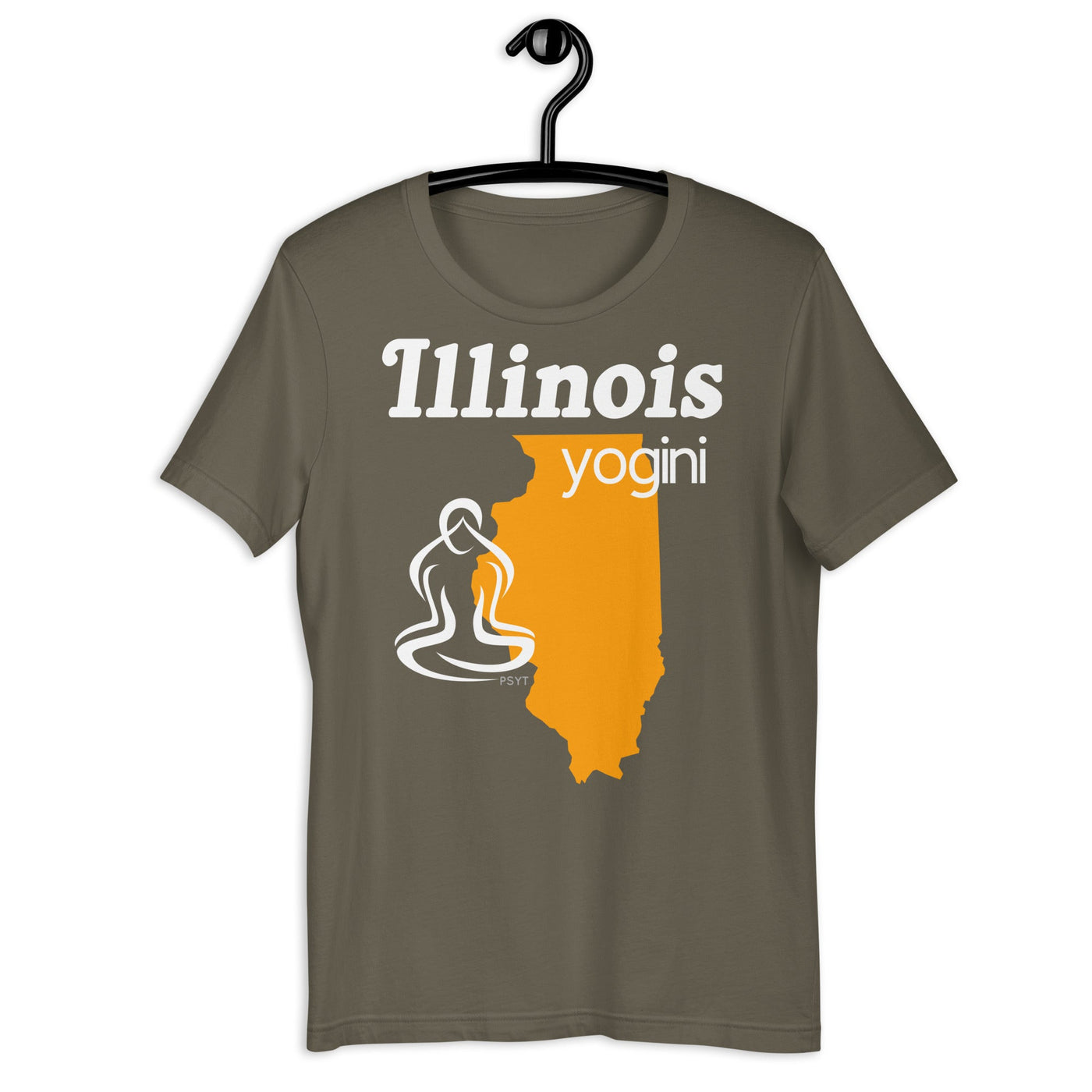 Illinois Map Yogini Dark Shirt