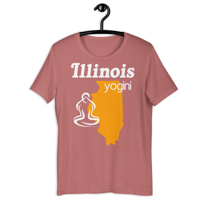 Illinois Map Yogini Dark Shirt