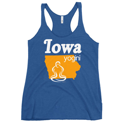 Iowa Map Yogini Dark Color Tank Top