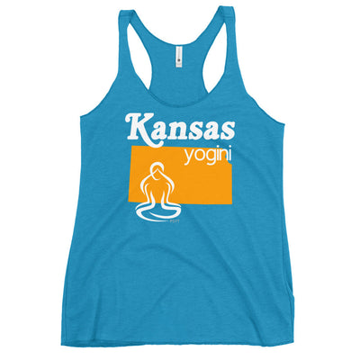 Kansas Map Yogini Dark Color Tank Top