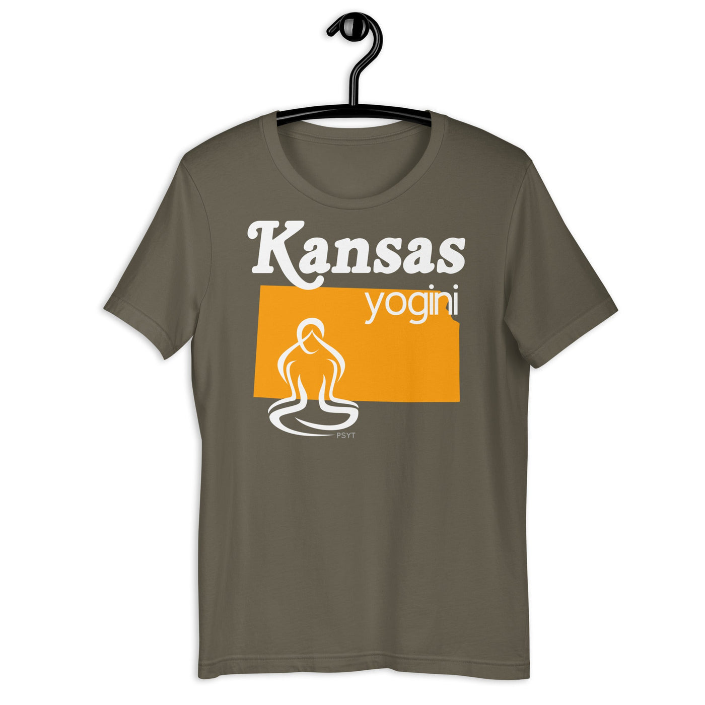 Kansas Map Yogini Dark Shirt