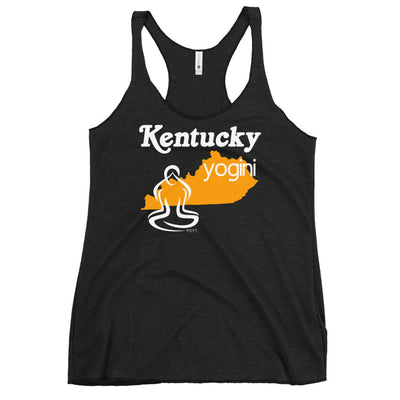 Kentucky Map Yogini Dark Color Tank Top