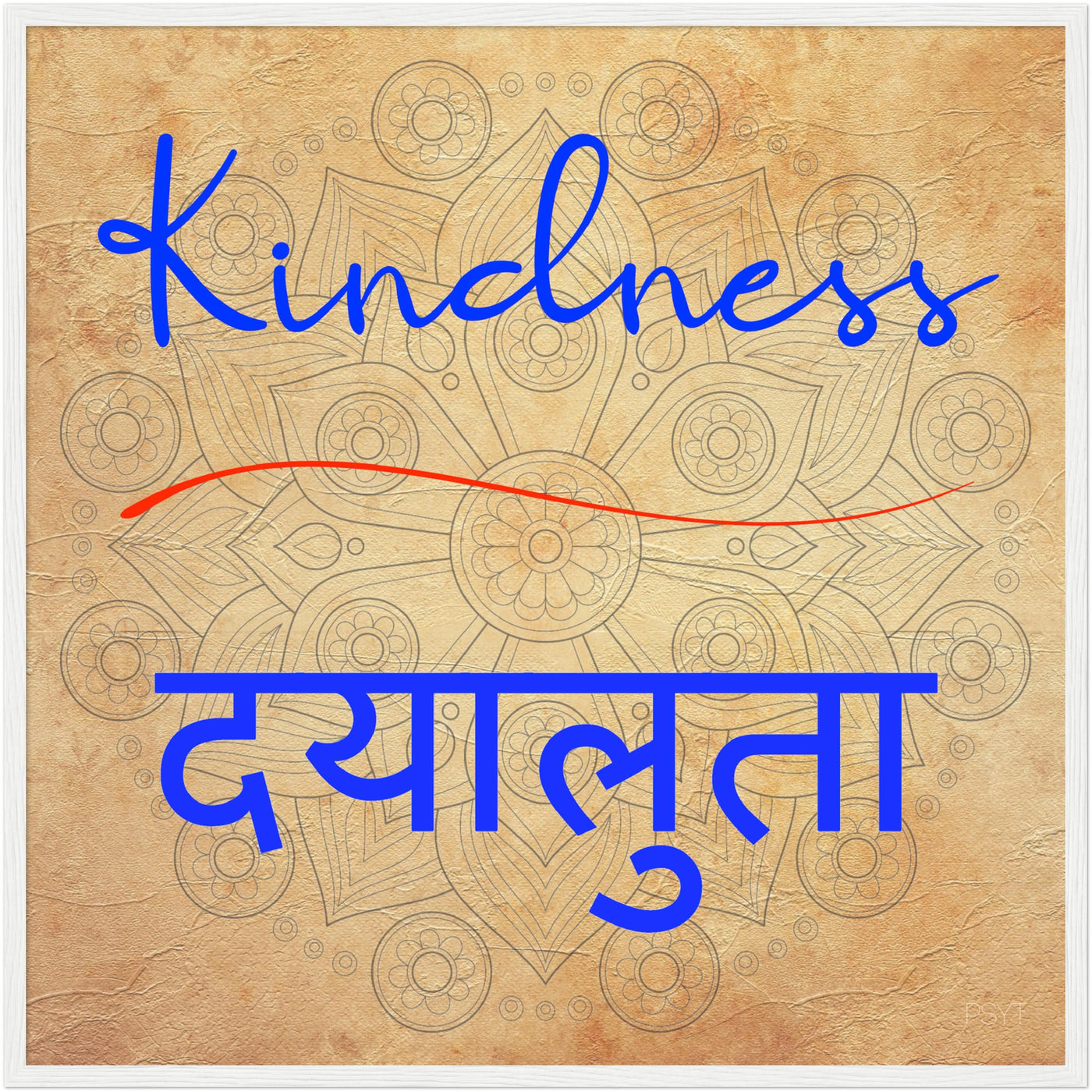 Kindness Hindi - Inspirational Series 2 Wood Frame