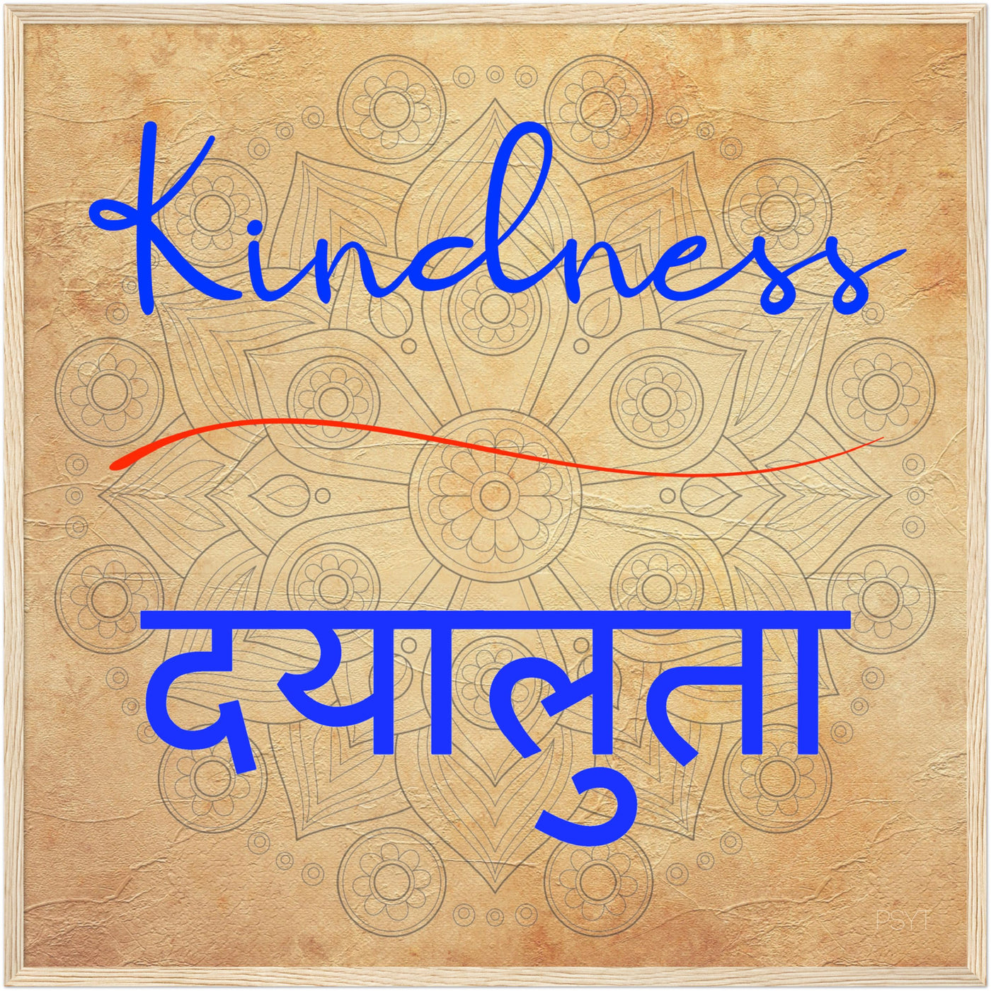 Kindness Hindi - Inspirational Series 2 Wood Frame