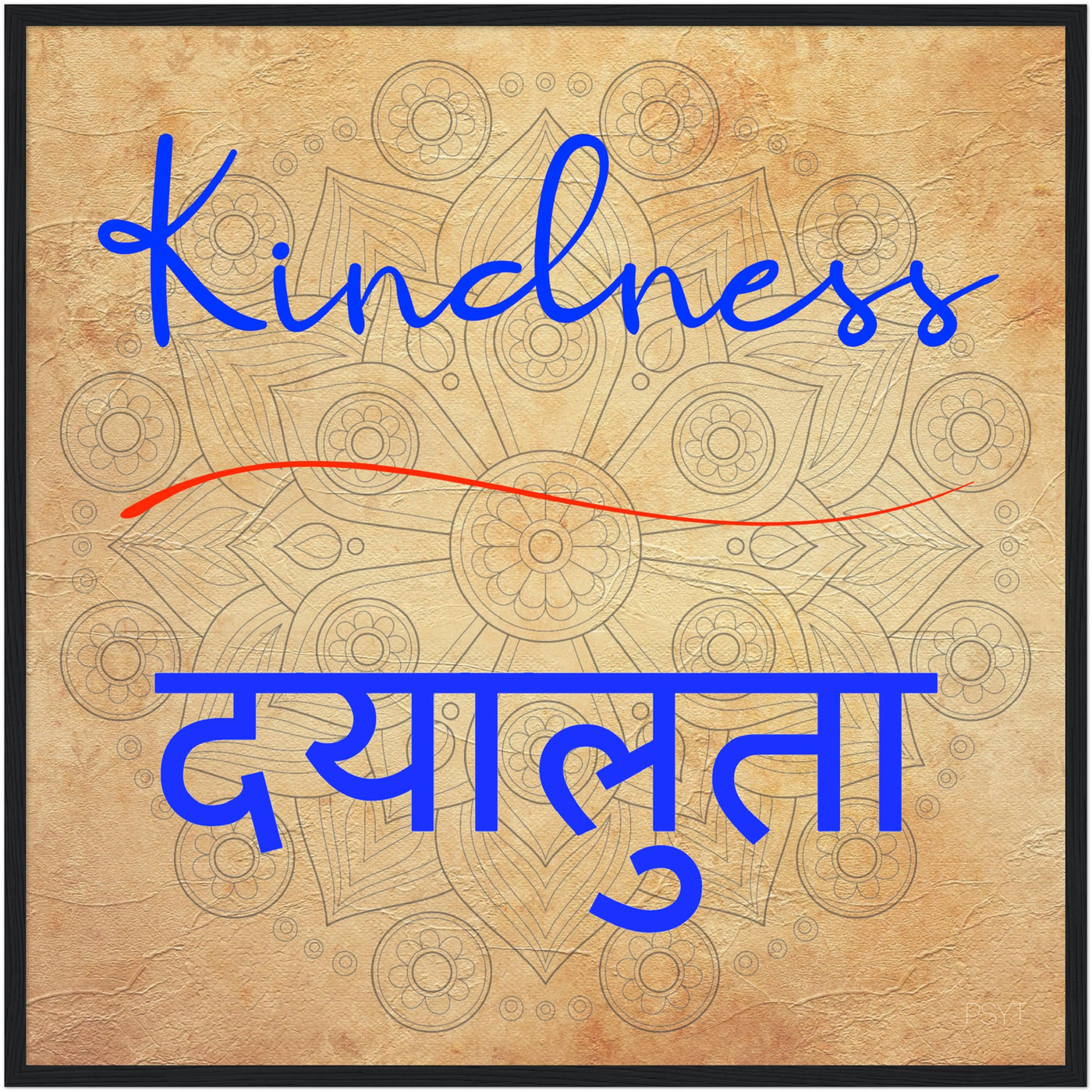 Kindness Hindi - Inspirational Series 2 Wood Frame