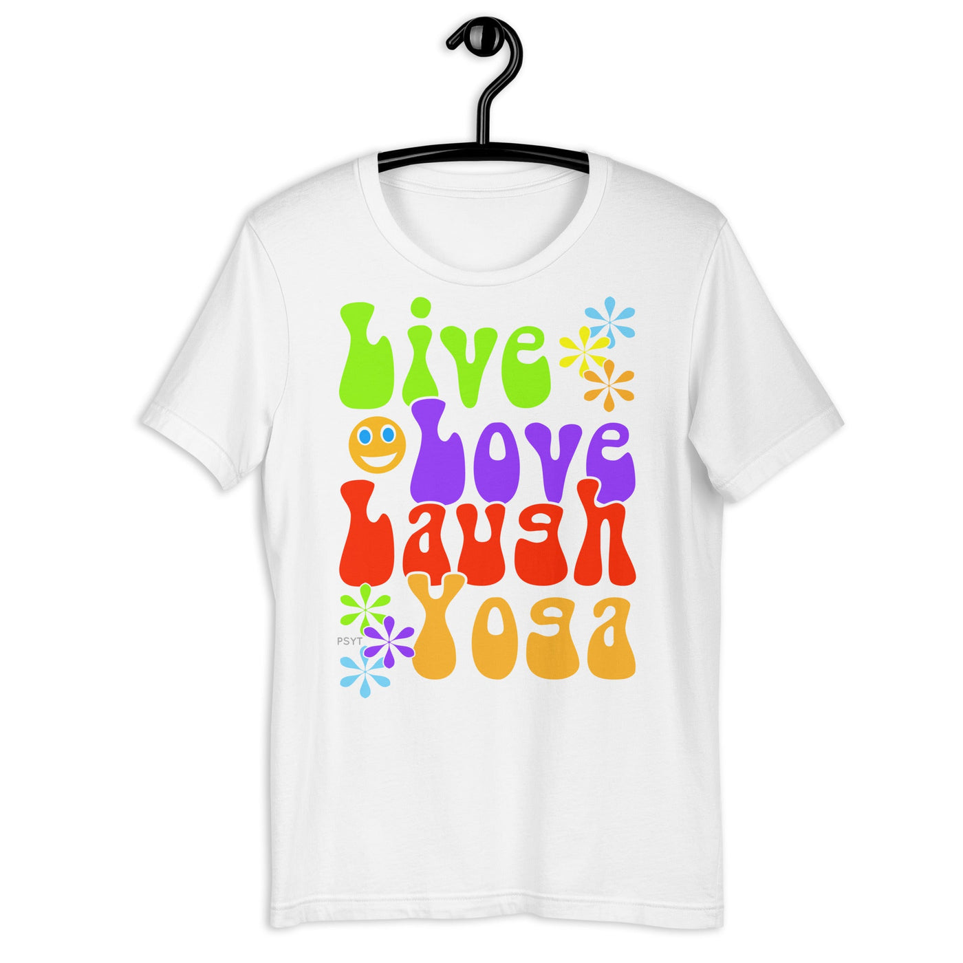 Live Love Laugh Yoga Retro Groovy Shirt