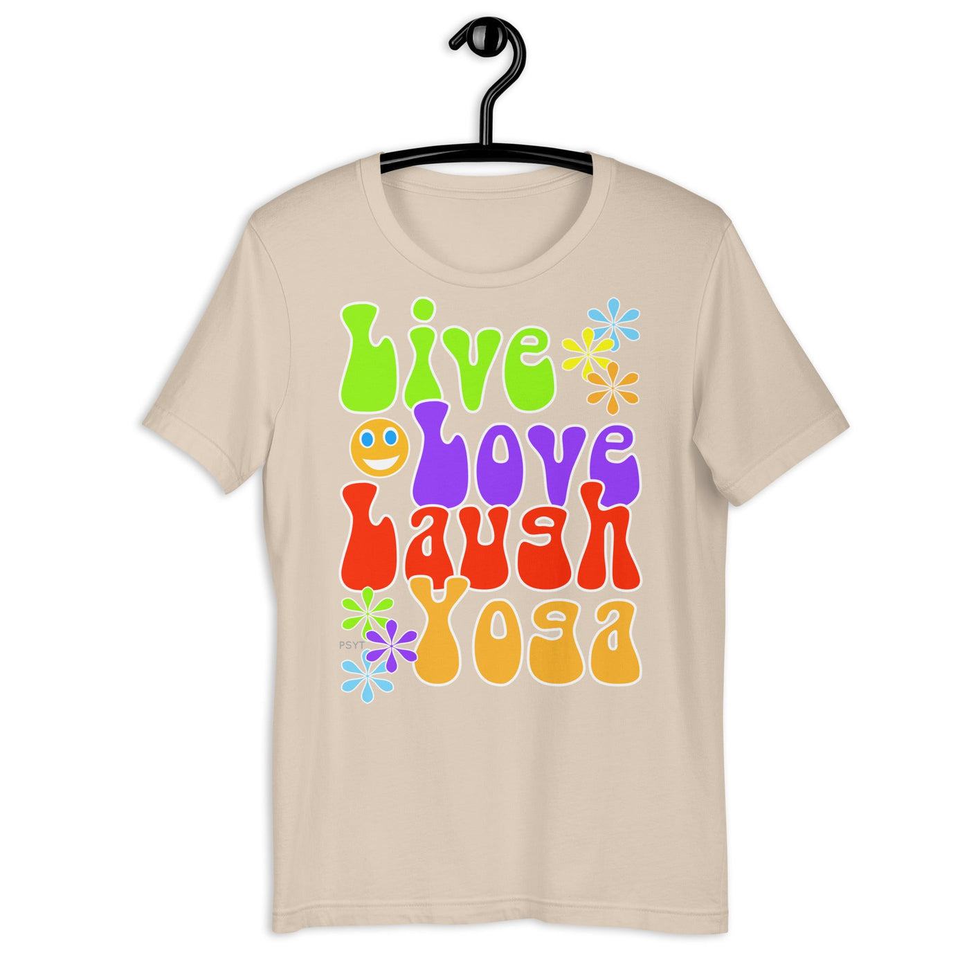 Live Love Laugh Yoga Retro Groovy Shirt