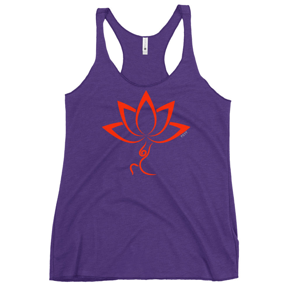 Lotus Flower Warrior Pose Racerback Tank Top