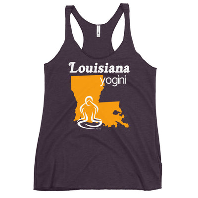 Louisiana Map Yogini Dark Color Tank Top