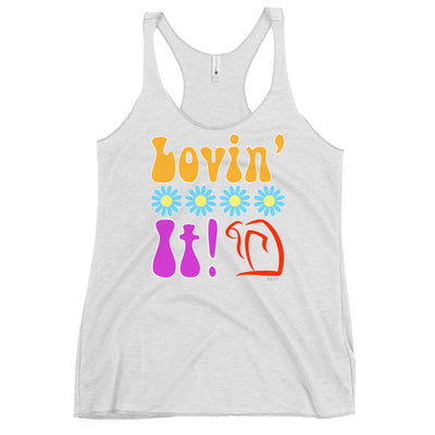 Lovin' It Retro Groovy Racerback Tank Top