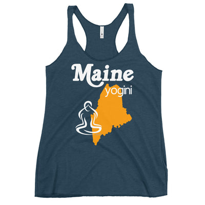 Maine Map Yogini Dark Color Tank Top