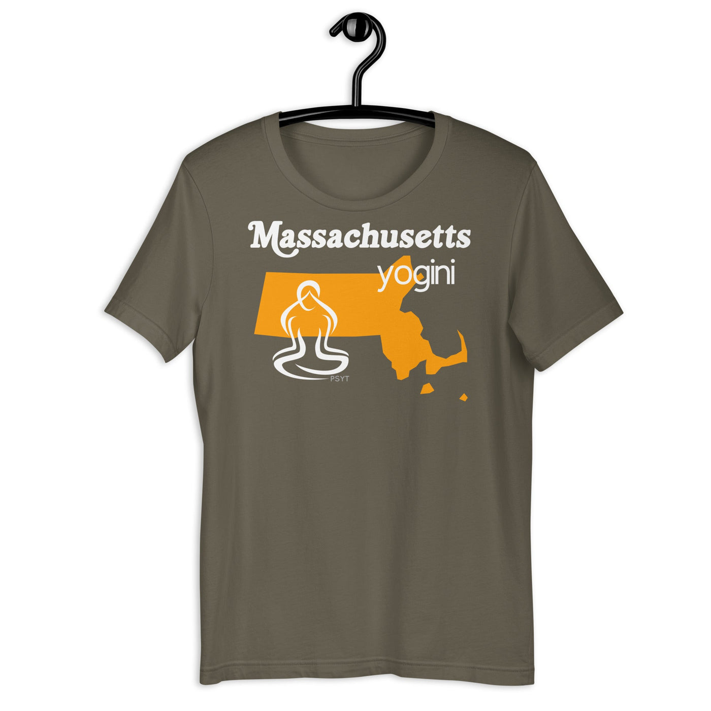 Massachusetts Map Yogini Dark Shirt