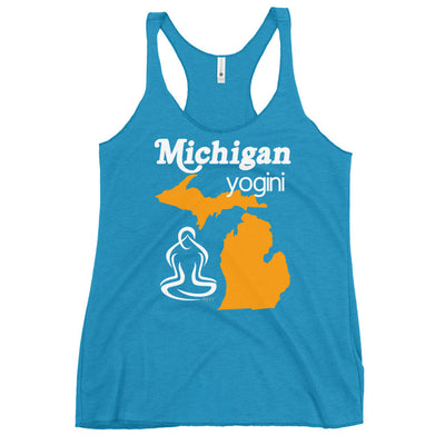 Michigan Map Yogini Dark Color Tank Top