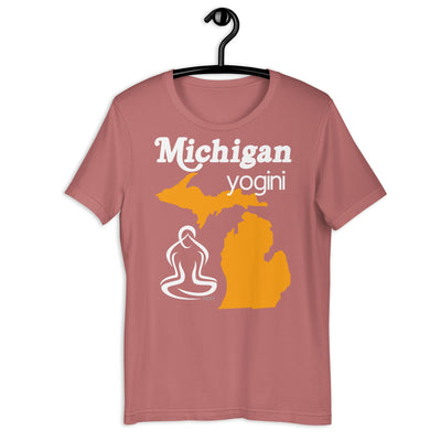 Michigan Map Yogini Dark Shirt