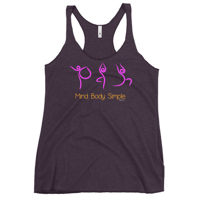 Mind Body Simple Yoga Routine Racerback Tank Top