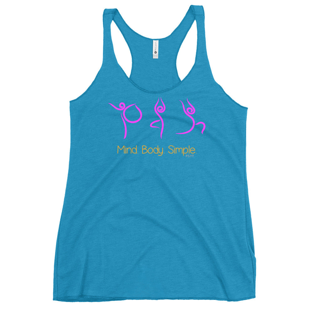 Mind Body Simple Yoga Routine Racerback Tank Top