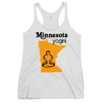 Minnesota Map Yogini White Tank Top