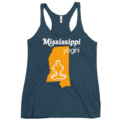 Mississippi Map Yogini Dark Color Tank Top