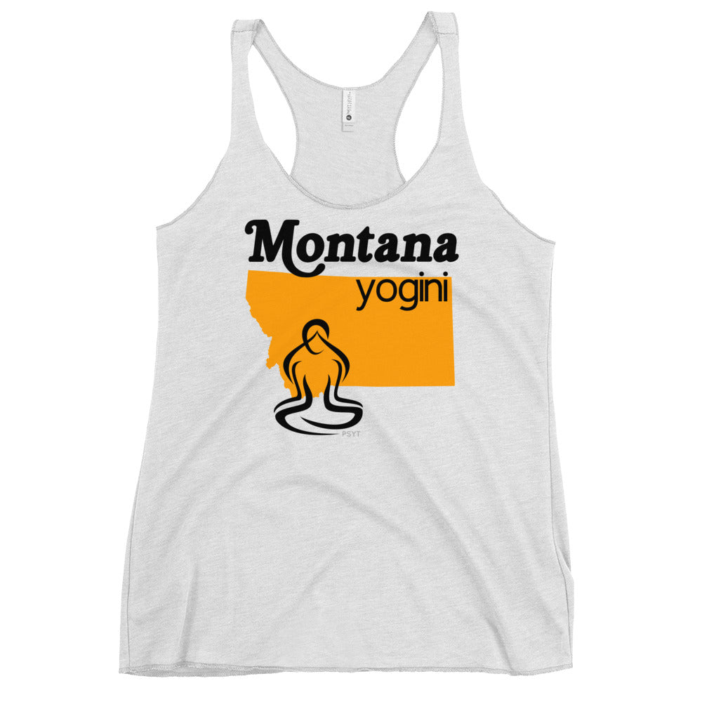 Montana Map Yogini White Tank Top