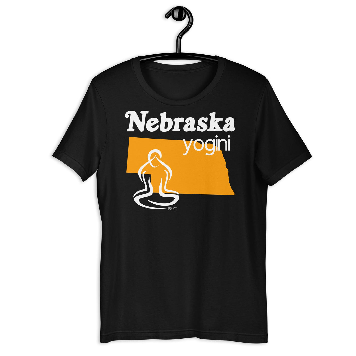 Nebraska Map Yogini Dark Shirt