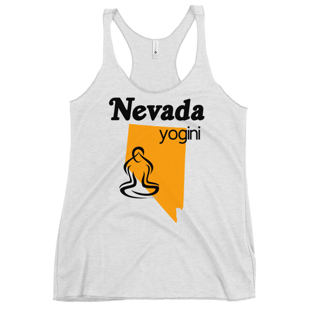 Nevada Map Yogini White Tank Top