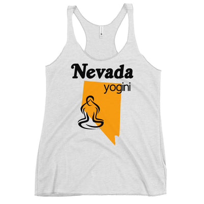 Nevada Map Yogini White Tank Top