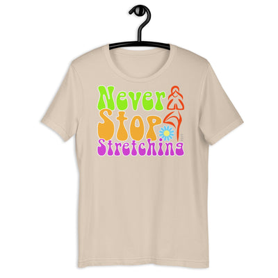 Never Stop Stretching Retro Groovy Shirt