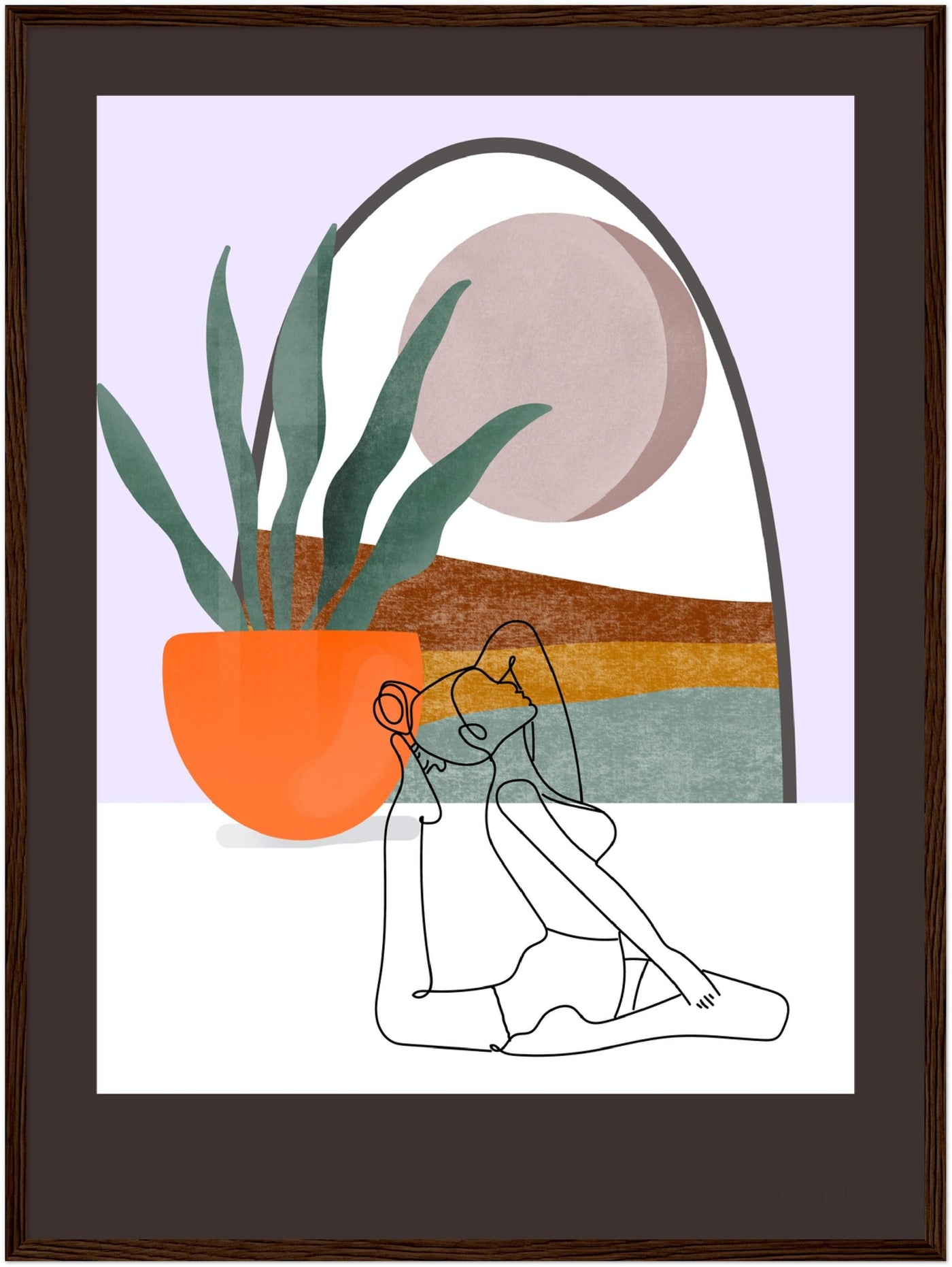 New Dawn Yogini #6 Wood Frame