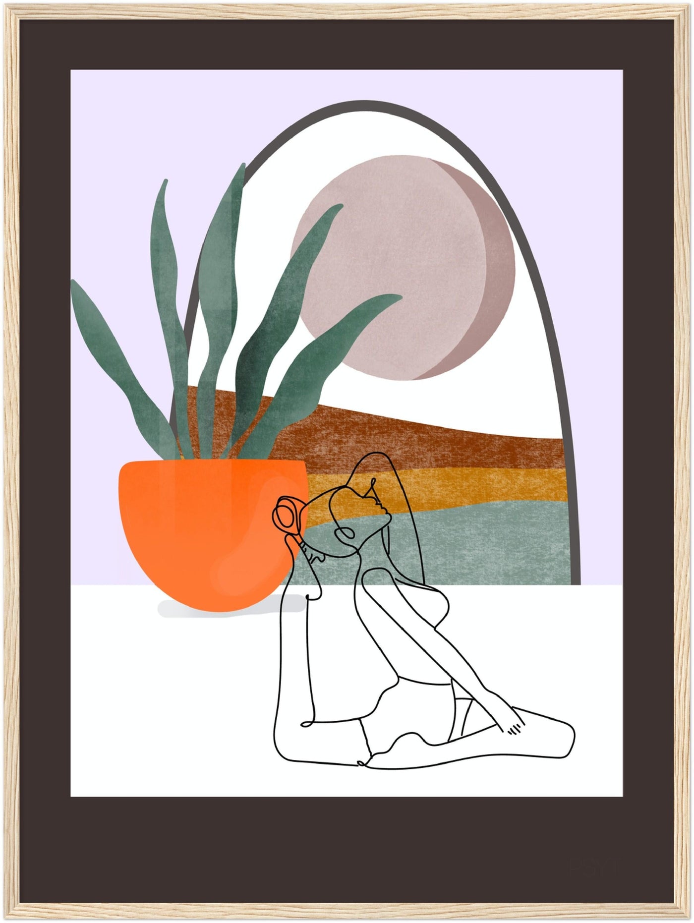 New Dawn Yogini #6 Wood Frame