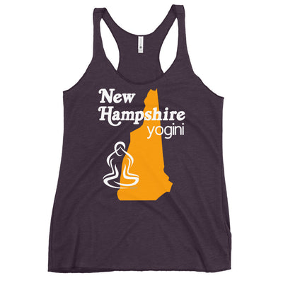 New Hampshire Map Yogini Dark Color Tank Top