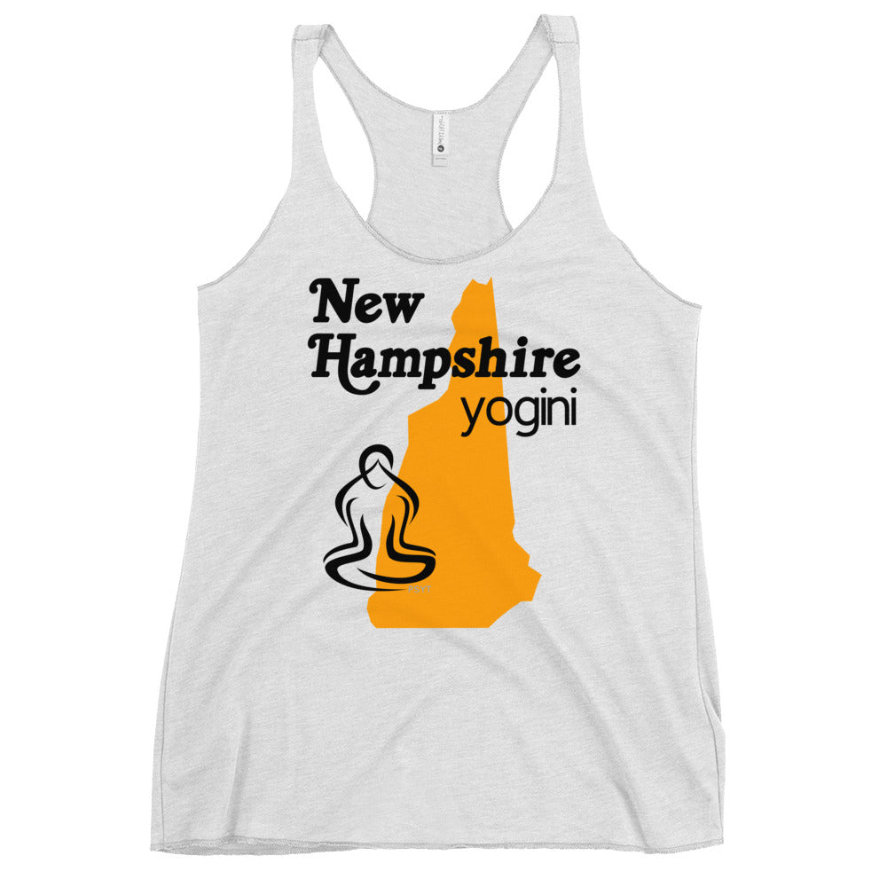 New Hampshire Map Yogini White Tank Top