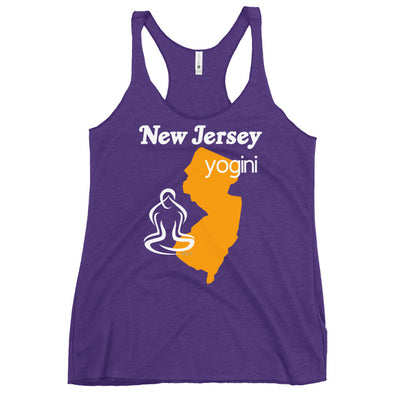 New Jersey Map Yogini Dark Color Tank Top