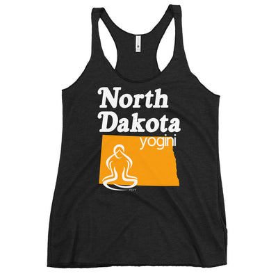 North Dakota Map Yogini Dark Color Tank Top