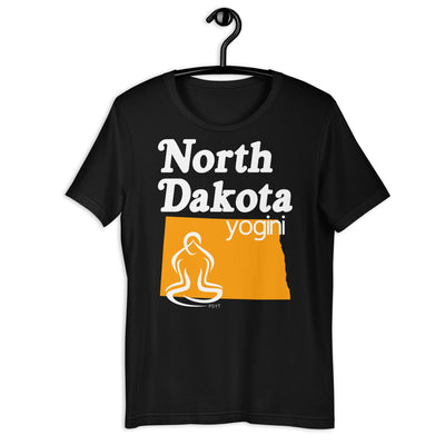 North Dakota Map Yogini Dark Shirt