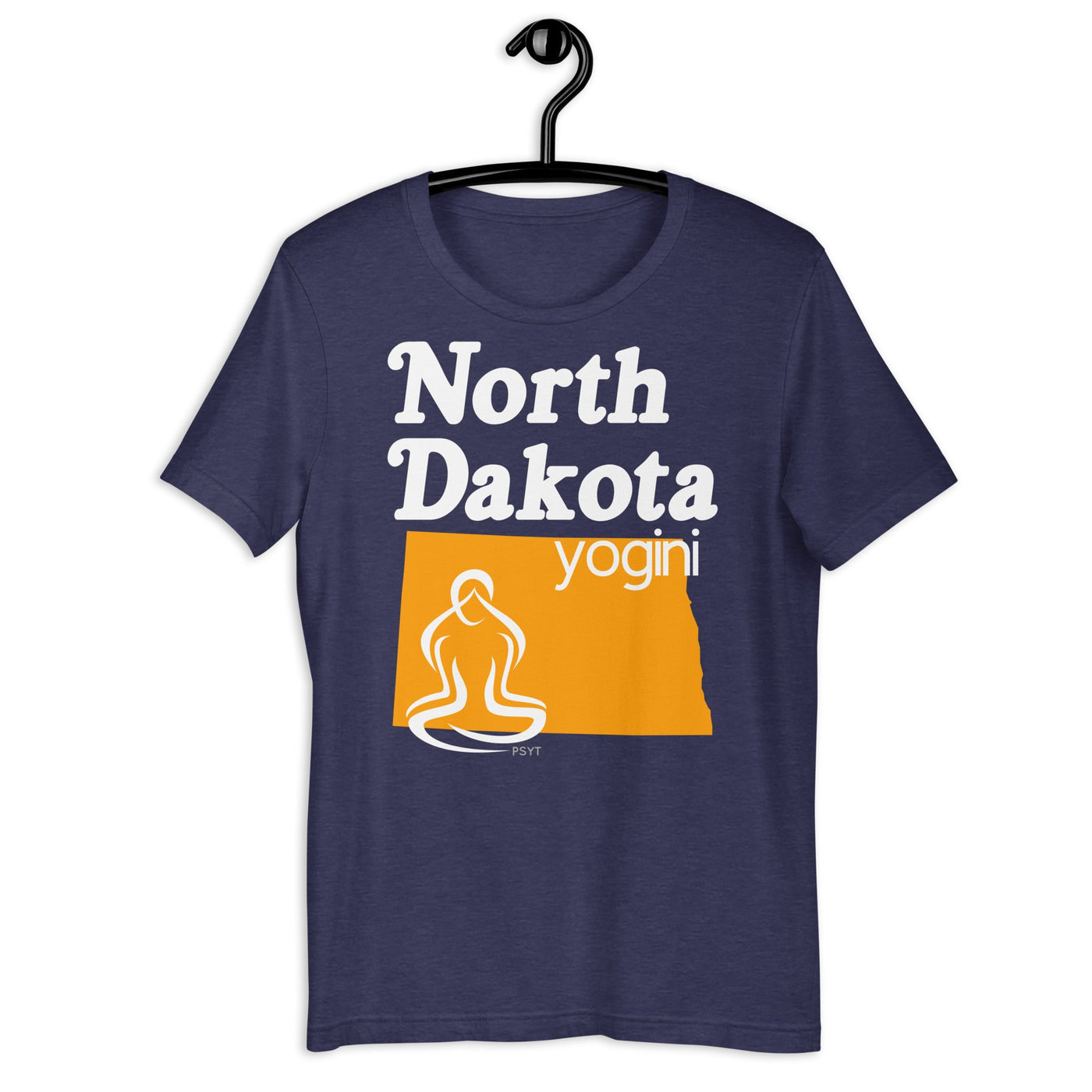 North Dakota Map Yogini Dark Shirt