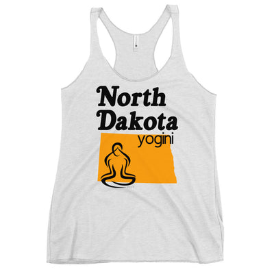 North Dakota Map Yogini White Tank Top