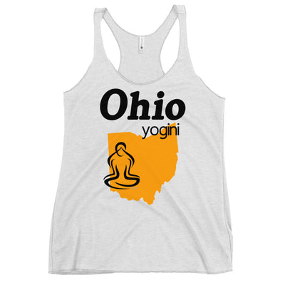 Ohio Map Yogini White Tank Top