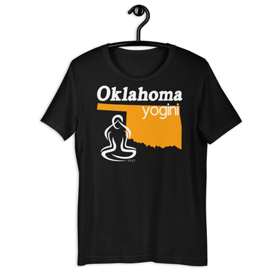 Oklahoma Map Yogini Dark Shirt